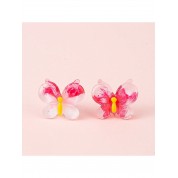 Colorful Butterfly Faux Jade Resin Earrings