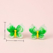 Colorful Butterfly Faux Jade Resin Earrings