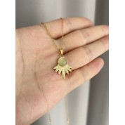 Elegant Crystal Gemstone Pendant Necklace