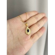 Vintage Waterdrop Stone Pendant Necklace