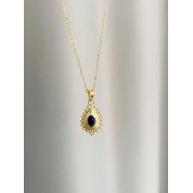 Vintage Waterdrop Stone Pendant Necklace