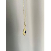 Vintage Waterdrop Stone Pendant Necklace