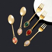 Natural Crystal Mini Jade Spoon