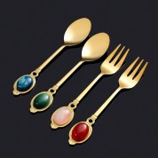 Natural Crystal Mini Jade Spoon