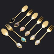 Natural Crystal Mini Jade Spoon