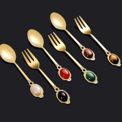 Natural Crystal Mini Jade Spoon