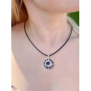 Sun Moon Pendant Reiki Healing Crystal Necklace