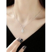 Elegant White Jade Gourd Pendant Necklace