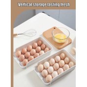 Stackable 15-grid Egg Organizer For Fridge