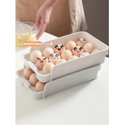 Stackable 15-grid Egg Organizer For Fridge