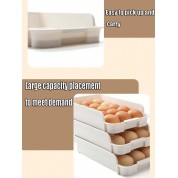 Stackable 15-grid Egg Organizer For Fridge