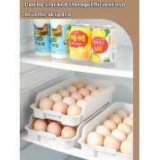 Stackable 15-grid Egg Organizer For Fridge