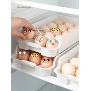 Stackable 15-grid Egg Organizer For Fridge