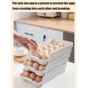 Stackable 15-grid Egg Organizer For Fridge