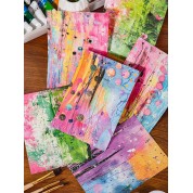 Retro Style Hand Painted Journaling Paper