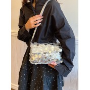 Glamorous Glittering Pvc Square Bag