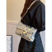 Glamorous Glittering Pvc Square Bag