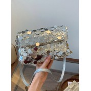 Glamorous Glittering Pvc Square Bag