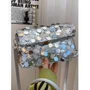 Glamorous Glittering Pvc Square Bag