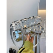 Glamorous Glittering Pvc Square Bag