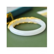 Elegant Natural White Jade Bracelet