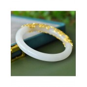 Elegant White Jade Bracelet For Ladies