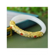 Elegant White Jade Bracelet For Ladies