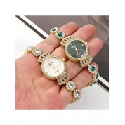 Elegant Jade Agate Beaded Bracelet Watch Set