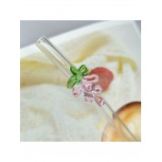 Colorful Grape Pattern Glass Straws