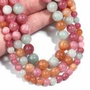 Versatile Rainbow Jade Beads For Diy Jewelry