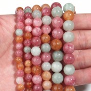 Versatile Rainbow Jade Beads For Diy Jewelry