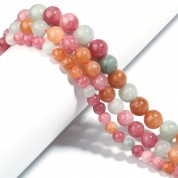 Versatile Rainbow Jade Beads For Diy Jewelry