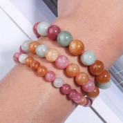 Versatile Rainbow Jade Beads For Diy Jewelry