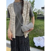 Glamorous Rhinestone Embellished Pvc Square Bag