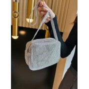 Elegant Rhinestone Square Clutch Bag