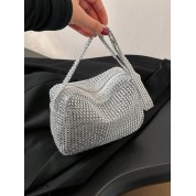 Elegant Rhinestone Square Clutch Bag