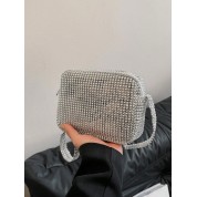 Elegant Rhinestone Square Clutch Bag