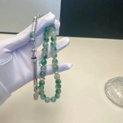 Versatile 33pcs Cyan Jade Agate Prayer Beads