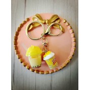 Popcorn Charm Keychain With Milk Tea Scent