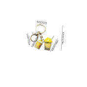 Popcorn Charm Keychain With Milk Tea Scent