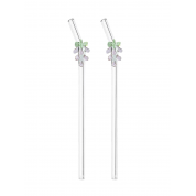 Colorful Grape Pattern Glass Straws