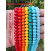 Versatile 8mm Multicolor Glass Beads