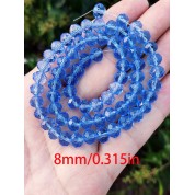 Versatile 8mm Multicolor Crystal Glass Beads