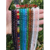 Versatile 8mm Multicolor Crystal Glass Beads