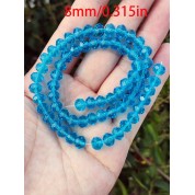 Versatile 8mm Multicolor Crystal Glass Beads