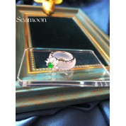 Goddess Style Natural White Jade Ring Set