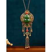 Elegant Gourd-shaped Gold Plated Necklace